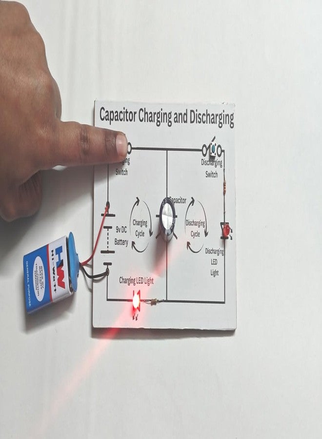 ERH India Charging and Discharging of Capacitor Experiment Investigatory Science Project Working Model for Class 12 School Students. - Image 3